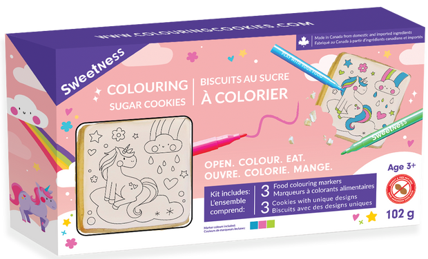 Unicorns 3-Pack Colouring Sugar Cookie Kit