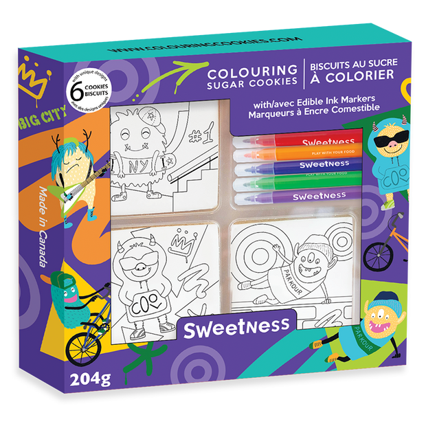 Cool Monsters 6-Pack Colouring Sugar Cookie Kit